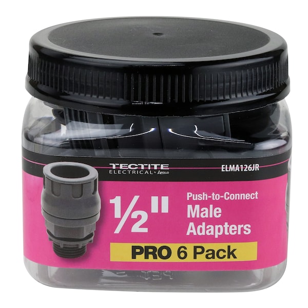 Apollo Conduit Fitting Connector, 1/2 in, Push-On, Stainless Steel ELMA126JR - main